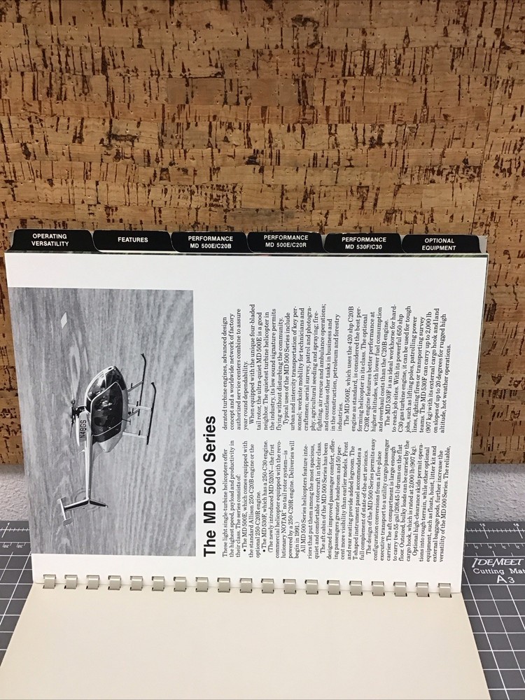 Original McDonnell Douglas MD 500E/MD 539F Technical Description QU-1