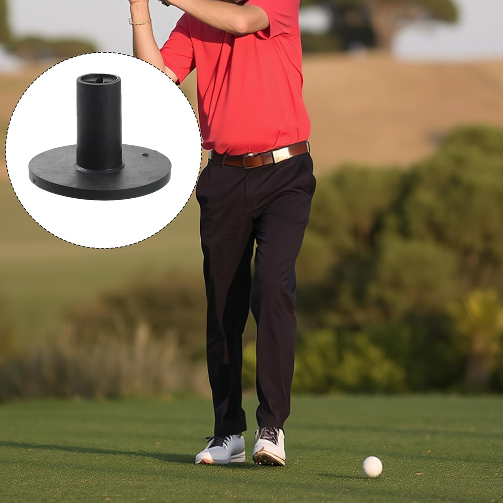 Golf Mat Tees Black Adjustable Height Golf Simulator Tees, Rubber Tee Driving Ra