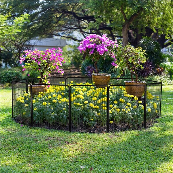 Decorative Garden Fence 24/32/40-Inch Folding Barrier Panels Landscape Outdoor