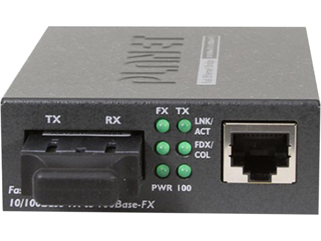 PLANET FT-802S15 10/100TX - 100Base-FX Fiber Media Converter (SM, SC, 15 km, LFP