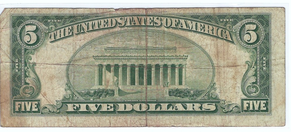 1953 A $5 SILVER CERTIFICATE