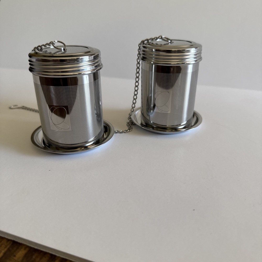 Tea Infusers: 2 Premium Stainless Steel Extra Fine Mesh & Secure Threaded Lid