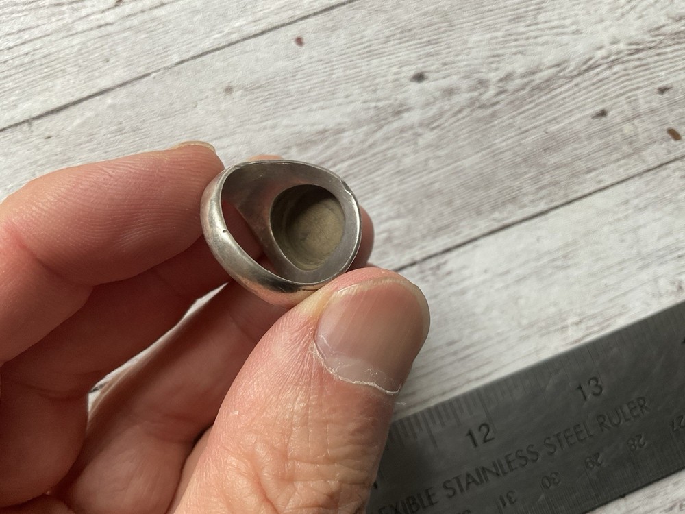 ORIGINAL WWII USAAF WINGED STAR RING - STERLING