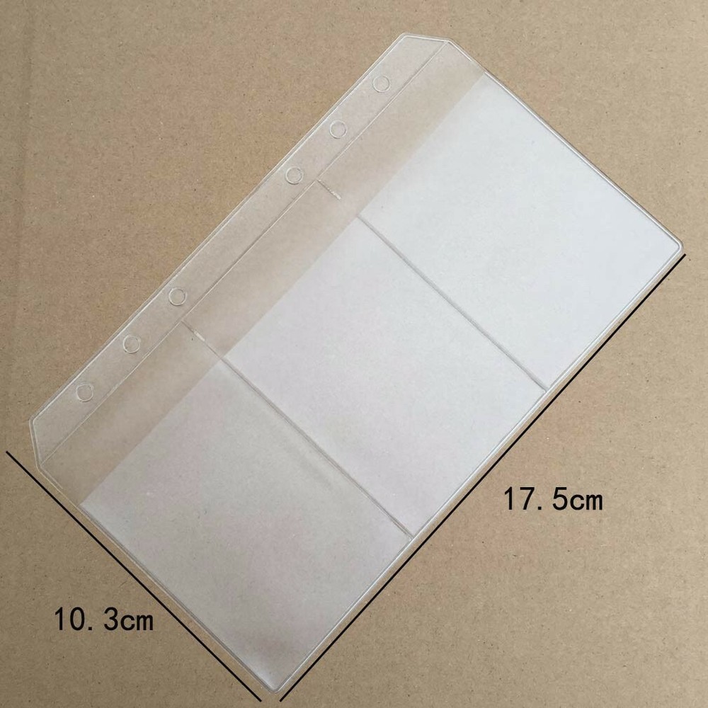 A6 3 Slots Plastic Envelope Document Card Storage Insert Refill Organiser #JP
