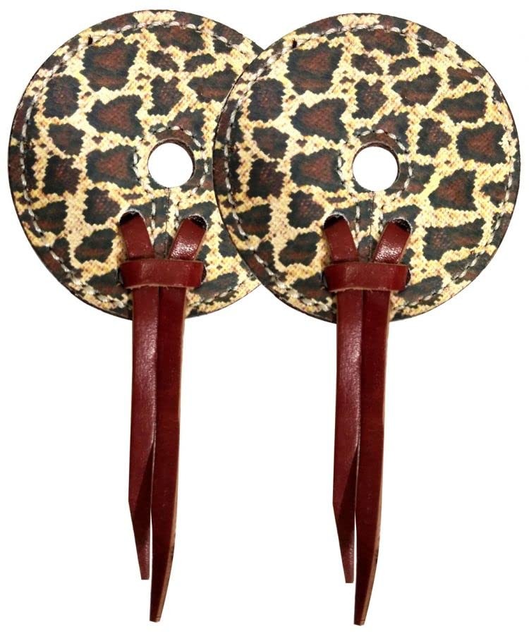 Showman Snakeskin Design Leather Bit Guards