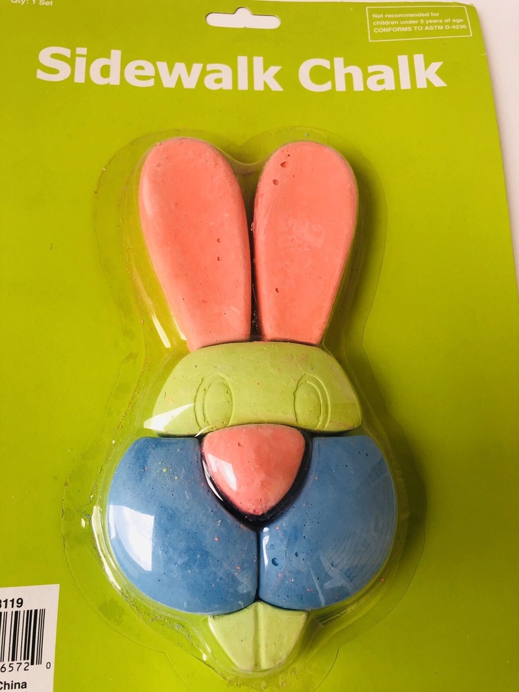 Kids Sidewalk Chalk Rabbit Bunny. New