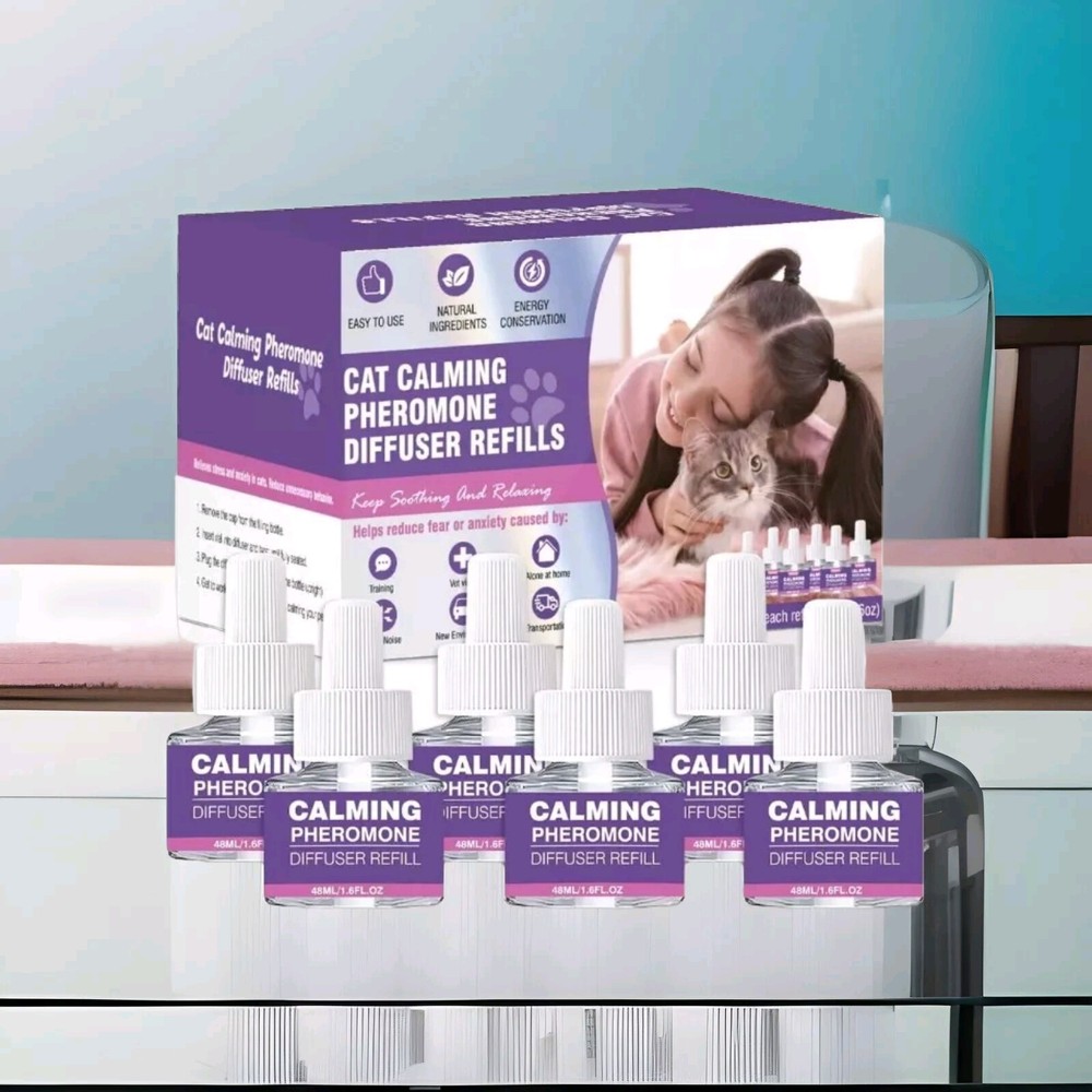 Cat Pheromones Calming Diffuser Refill 6 Pack Multicat 6 PACKs, Purple ,B1,9