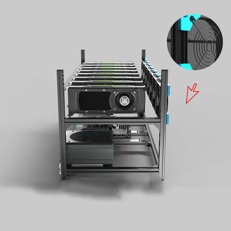 Starter Bitcoin Mining Rig Open Frame 0-GPU Pro Cryptocurrency Miner BITPUNISHER