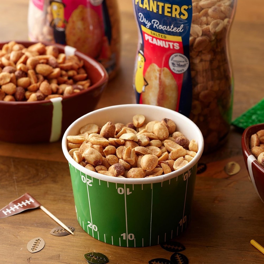 PLANTERS Salted Peanuts Dry Roasted Peanuts Party Snacks Plant Based Protein