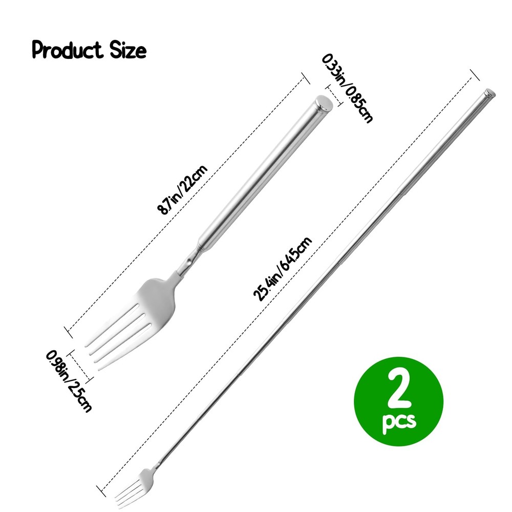 【3 PCS】Extendable Fork for Jokes, Expandable Forks, Extended/Extending/Extend...