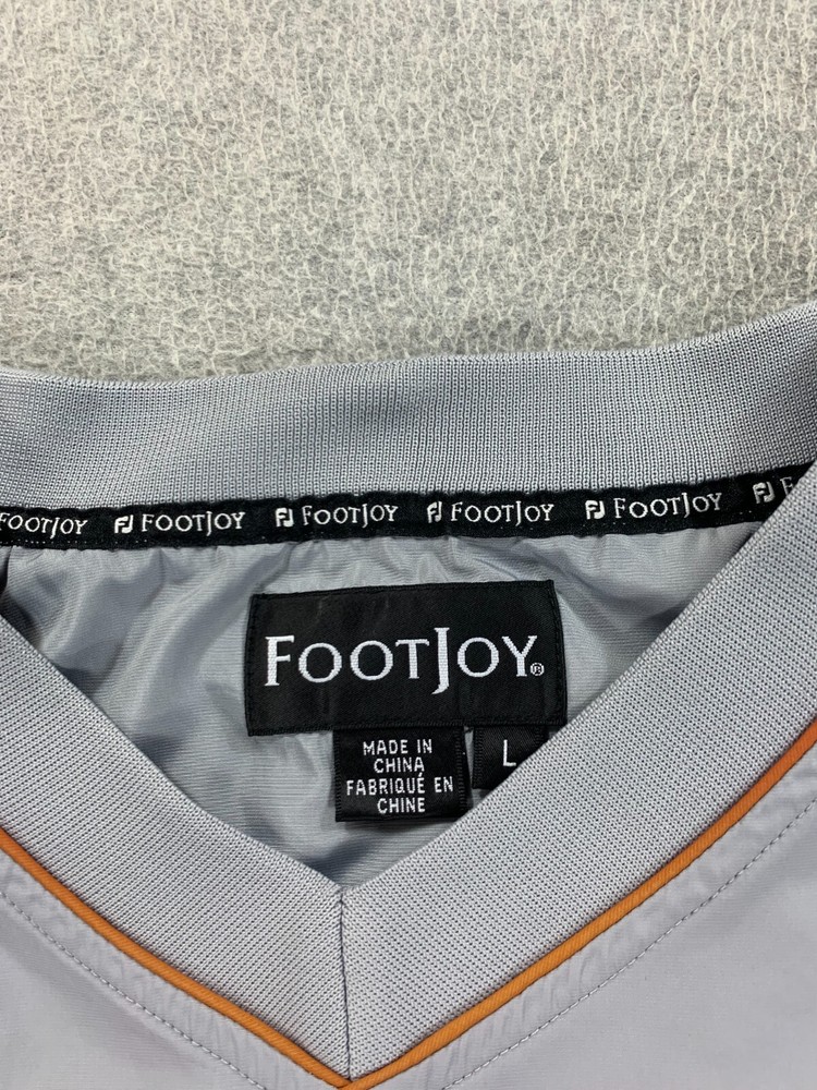 Footjoy Golf Windbreaker Pullover Jacket (Men's Large) Gray/Orange