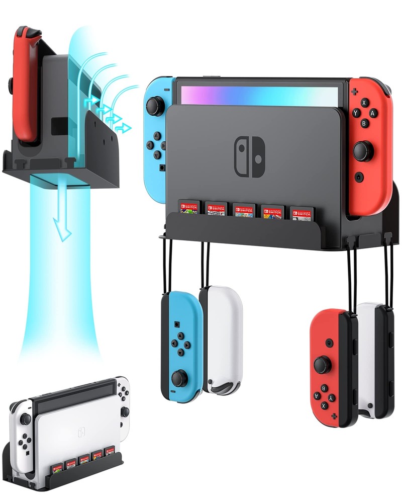 Wall Mount For Nintendo Switch And Switch Oled Metal Wall Mount Kit Shelf Access