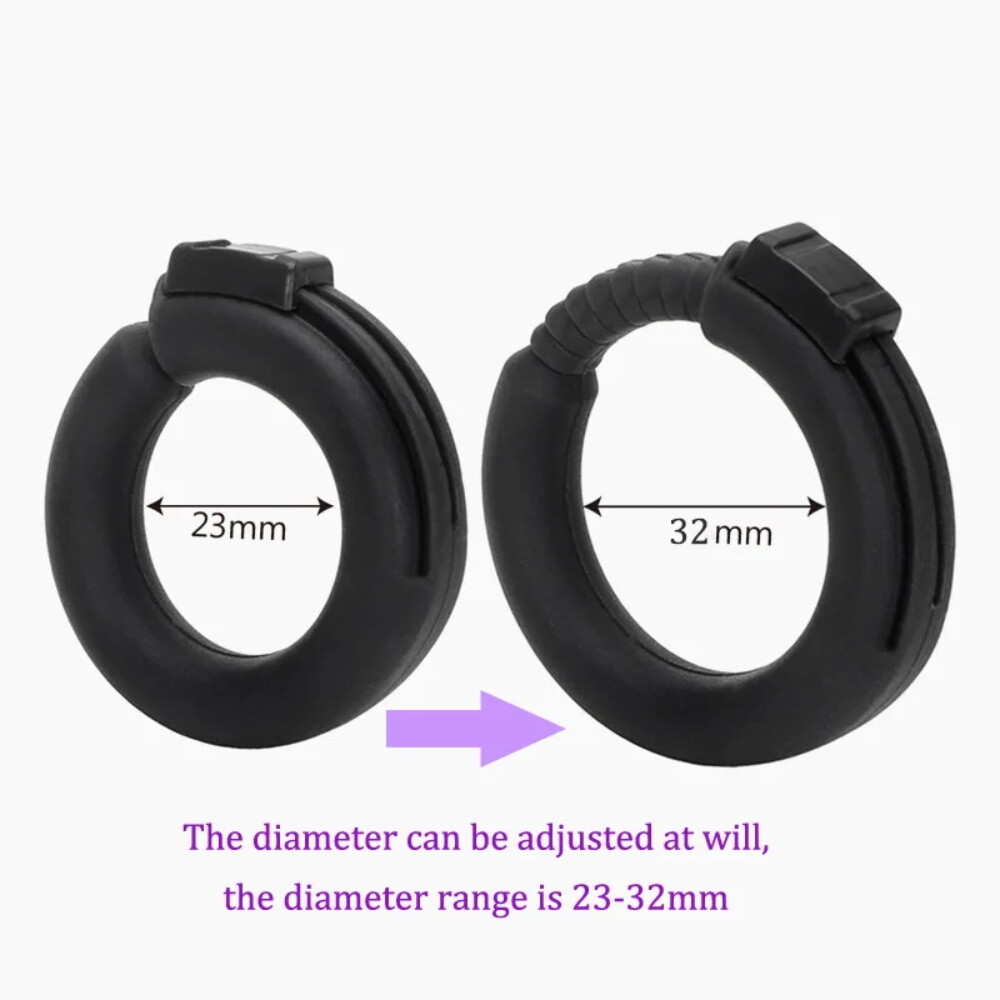 Male Adjustable Silicone Penis Cock Ring Enhancer Prolonging Delay Ejaculation