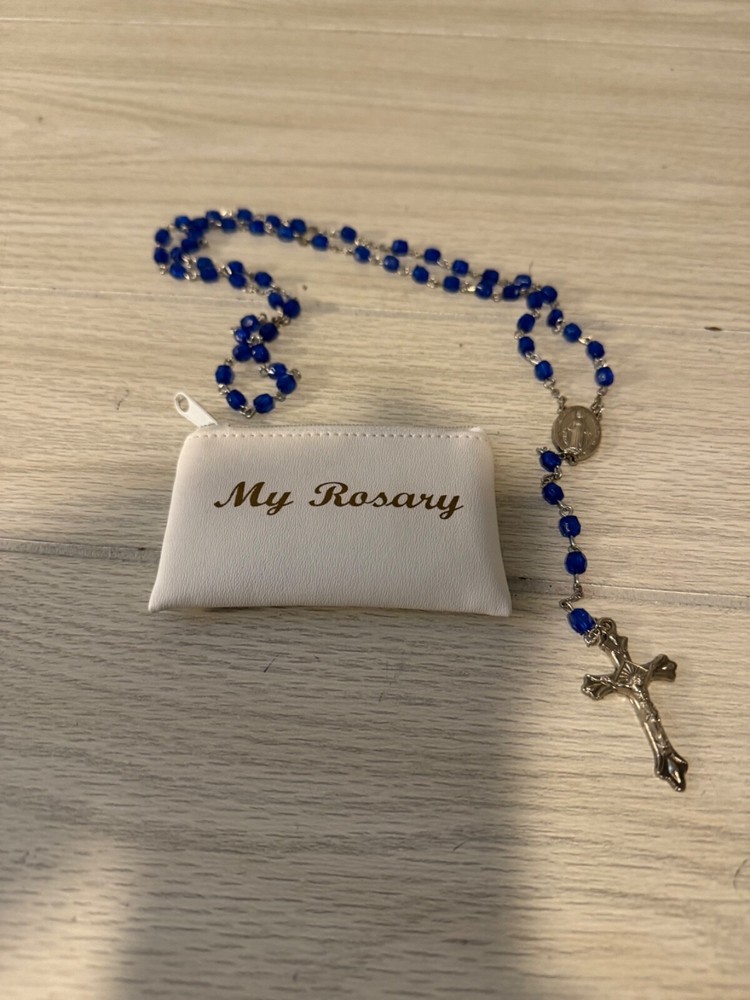 MY ROSARY-WITH MATCHING WHITE CARRYING CASE