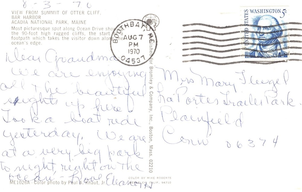 VIEW FROM SUMMIT CLIFF, BAR HARBOR, ME - PC6391