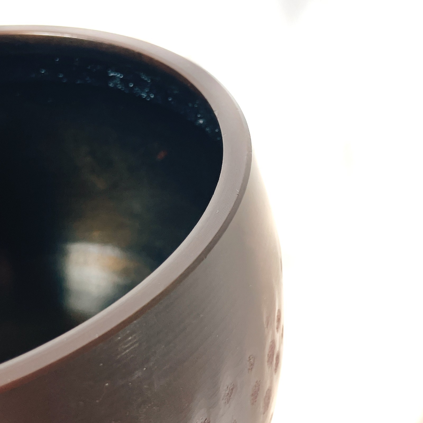 Japanese Buddhist Singing Bowl Bell Orin Bronze Brown 11 cm 4.3 in Zen Sound