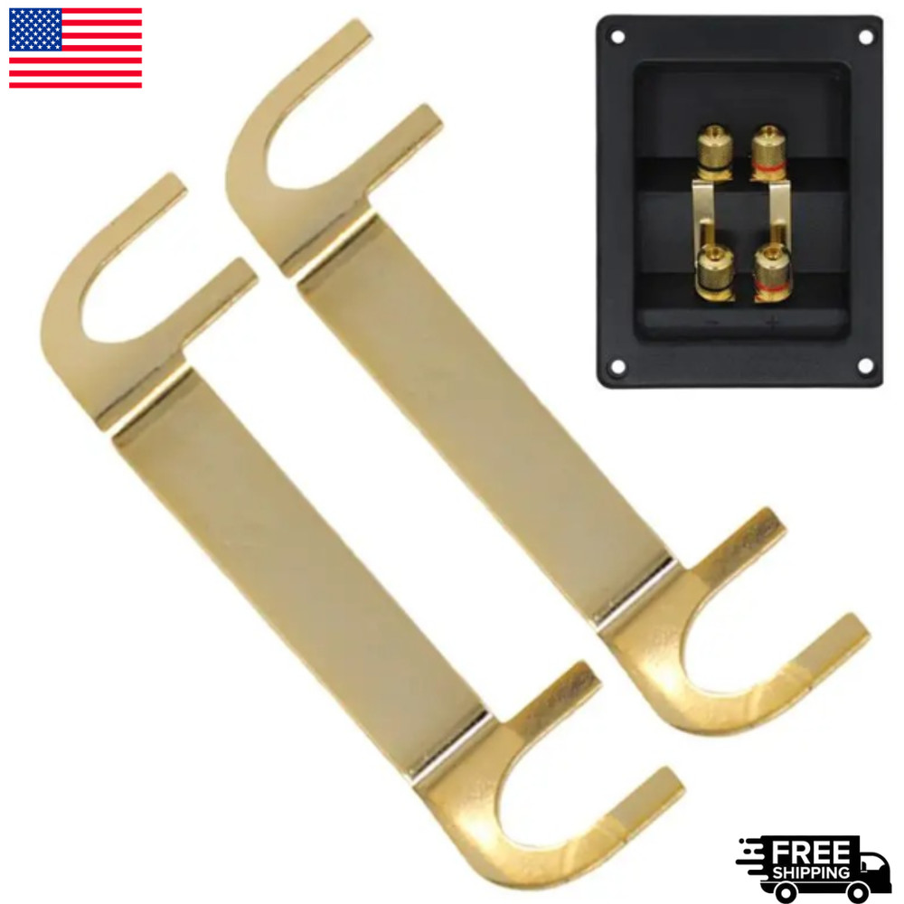 2PCS Speaker Wiring Connector Copper Speaker Wiring Lugs Binding Posts