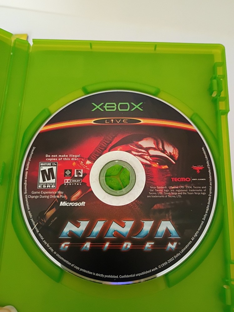 Ninja Gaiden Microsoft Original XBOX Complete CIB + Clean Reg Card Tested