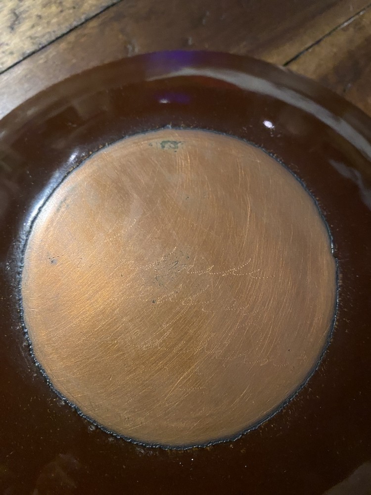 Copper Vintage Plate Signed Godfrey