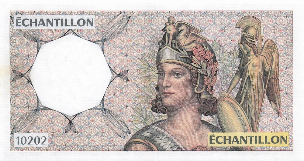 France  / Echantillon / Test note   ND. 1990's  Uncirculated Banknote DTx1