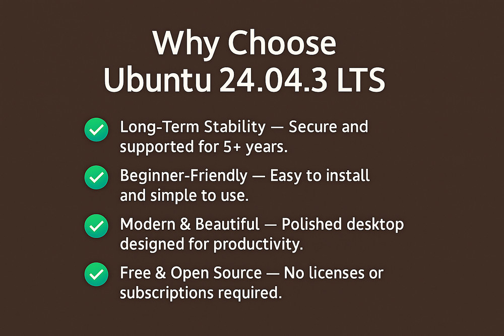 Ubuntu 24.04.3 LTS 64-bit Bootable USB – Fast Secure | Revive old PC