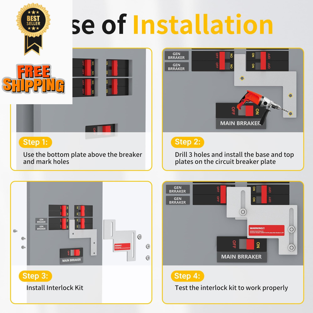 Generator Interlock Kit Compatible with Eaton Cutler Hammer Challenger...