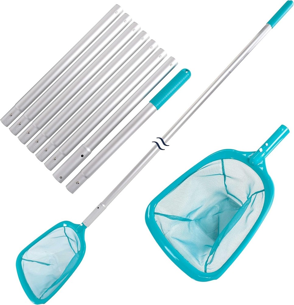 11.5ft Pool Leaf Skimmer Net with Telescopic Pole - Effortless Cleaning Solution