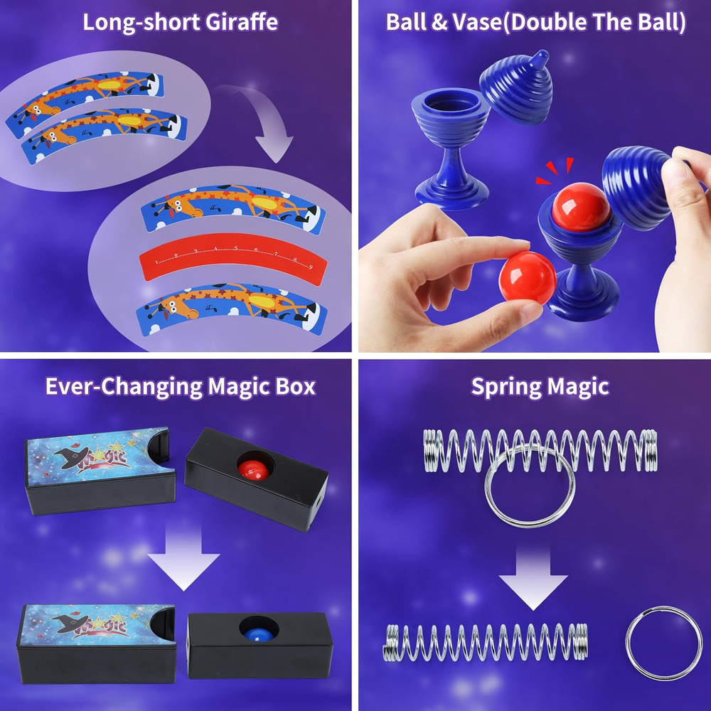 Magic Starter Kit - 100+ Tricks for Kids Age 6-10, Includes Dice Magic Trick,...