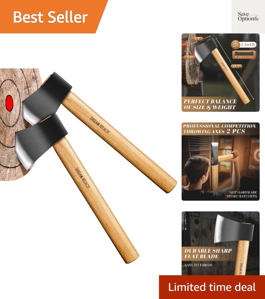 2-Piece Throwing Hatchet Set - 15.7” High Carbon Steel for Ultimate Precision