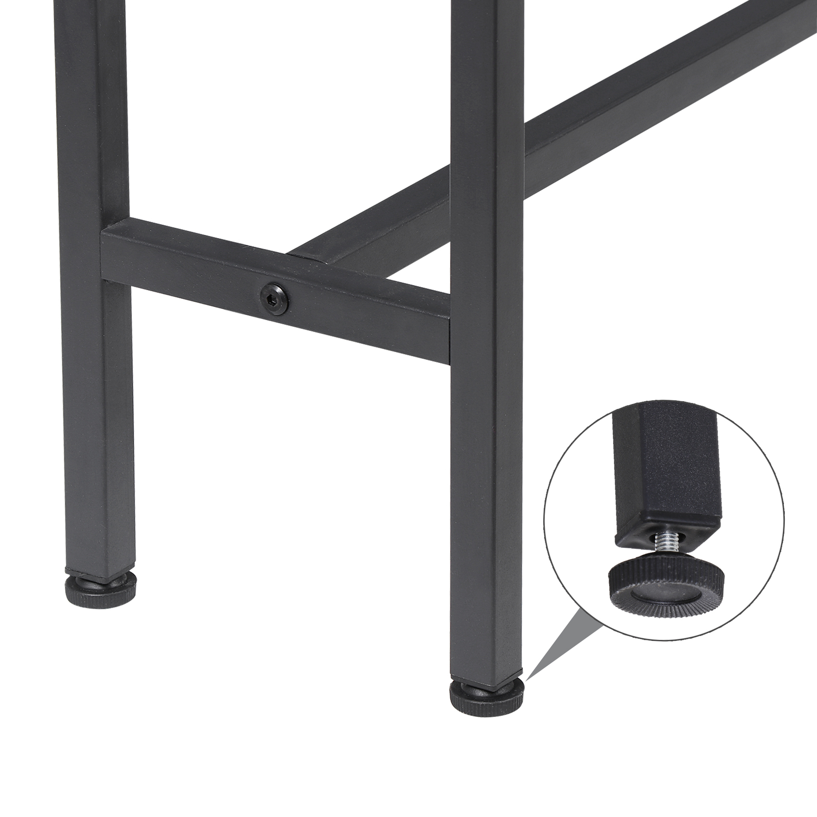 Console Table with Power Outlet Narrow Sofa Table 70.8" Behind Couch Table Brown