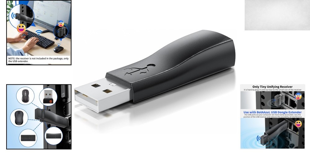 USB 2.0 Dongle Extender: Enhance Logitech Receiver Connectivity Anywhere