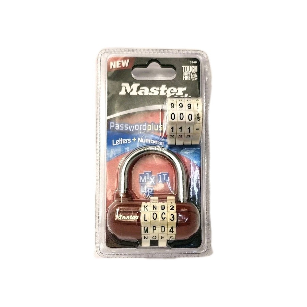 Master Lock Password Plus 2006 Letters And Numbers 1534D- RED