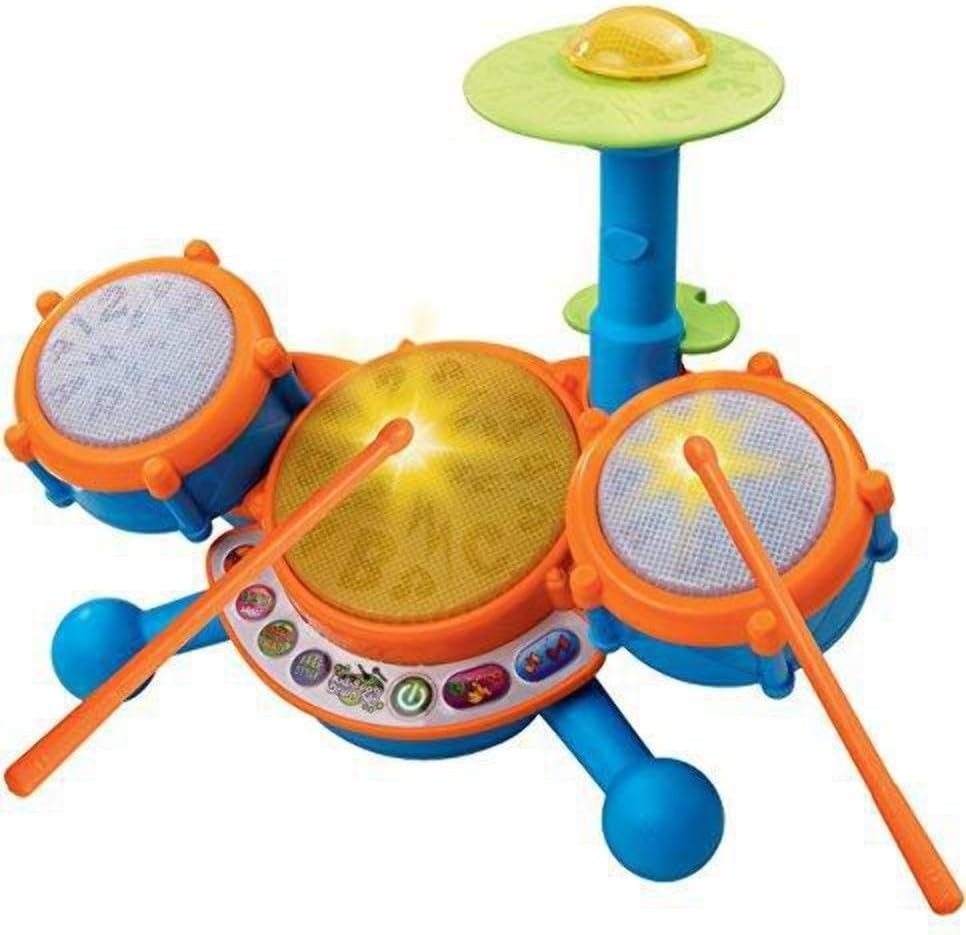 Interactive KidiBeats Drum Set for Toddlers - 4 Play Modes, Includes Sticks