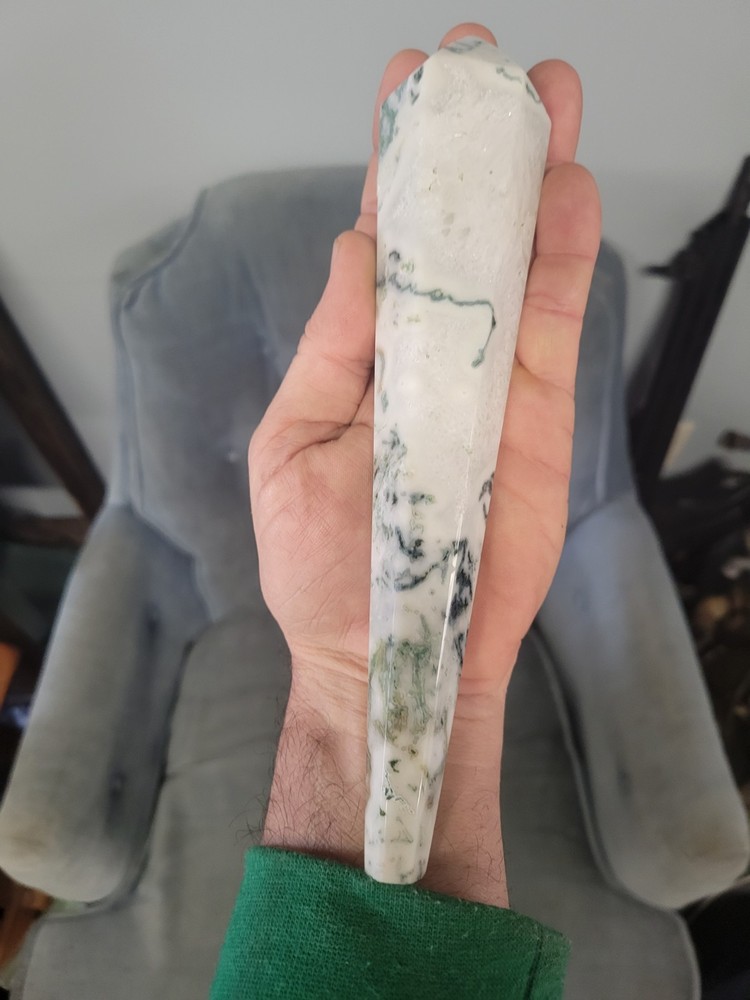 Moss Agate Wand