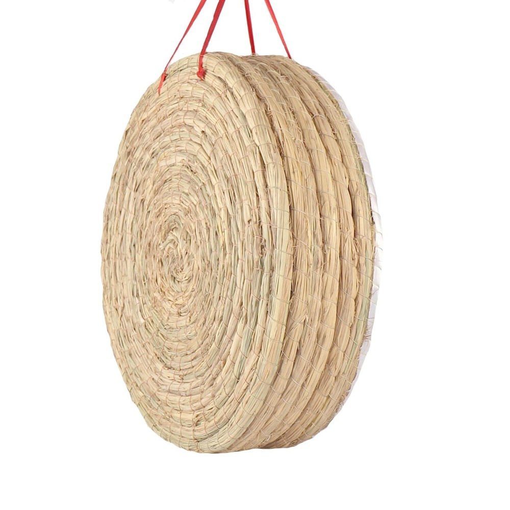 DOSTYLE Traditional Hand-Made Solid Straw Archery Target - Round Coloured Rop...