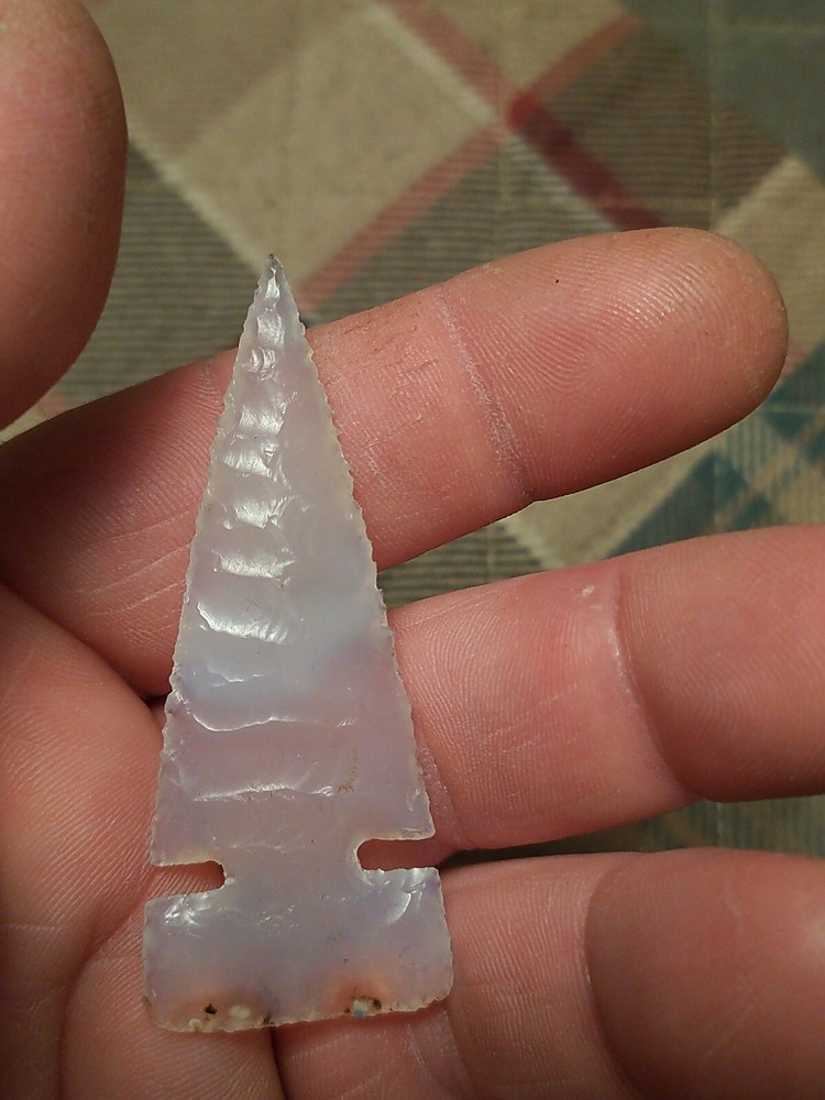 Side Notched Agate 2 9/16" x 1"