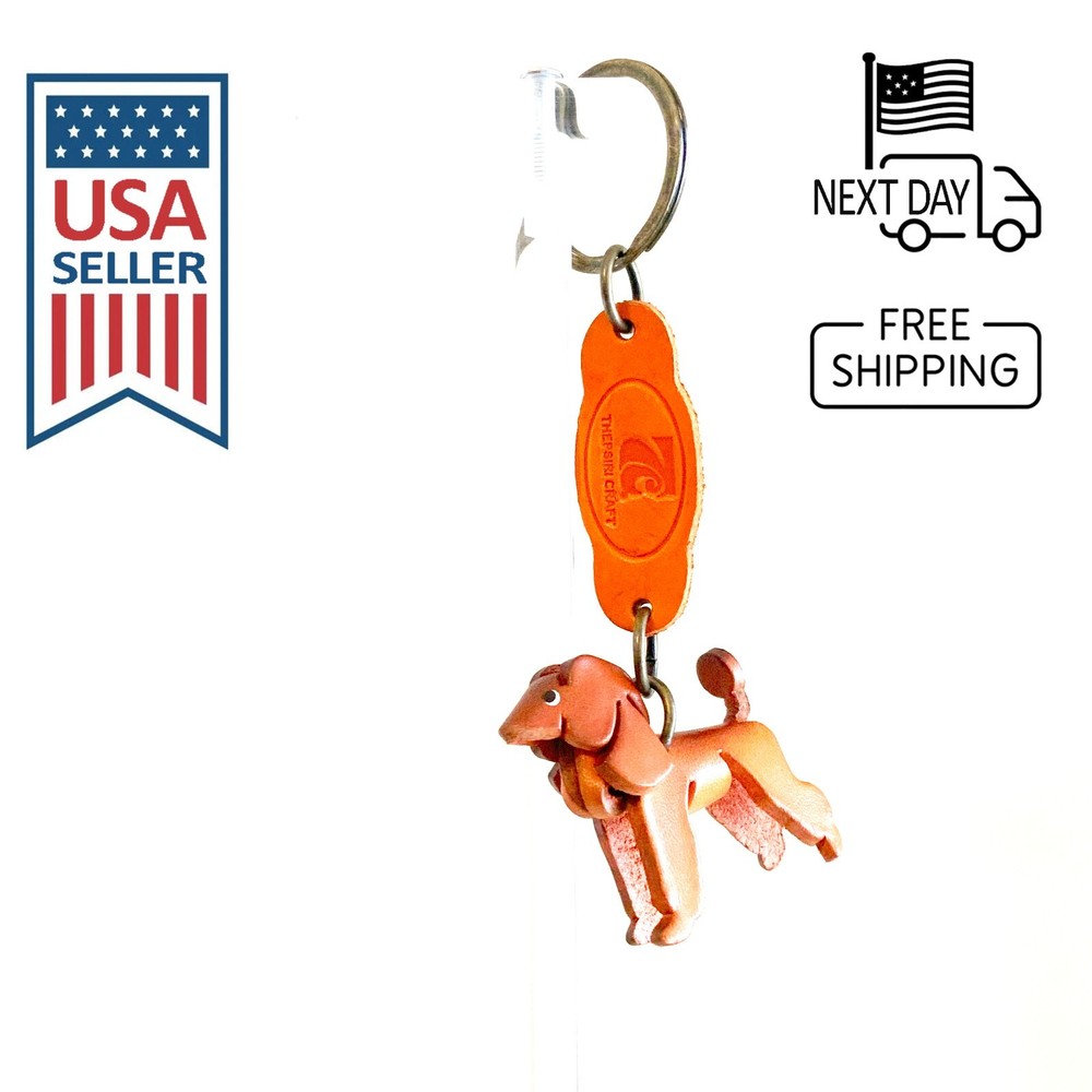 POODLE Handmade Leather Keyring