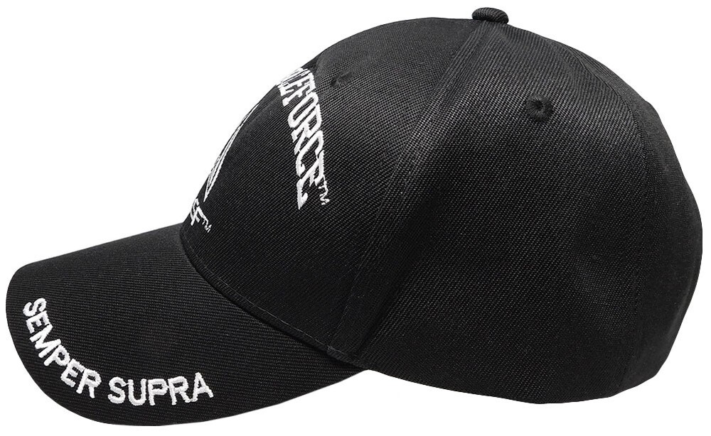 Black US Space Force Logo Cap USAF USSF Adjustable Hat OFFICIALLY LICENSED