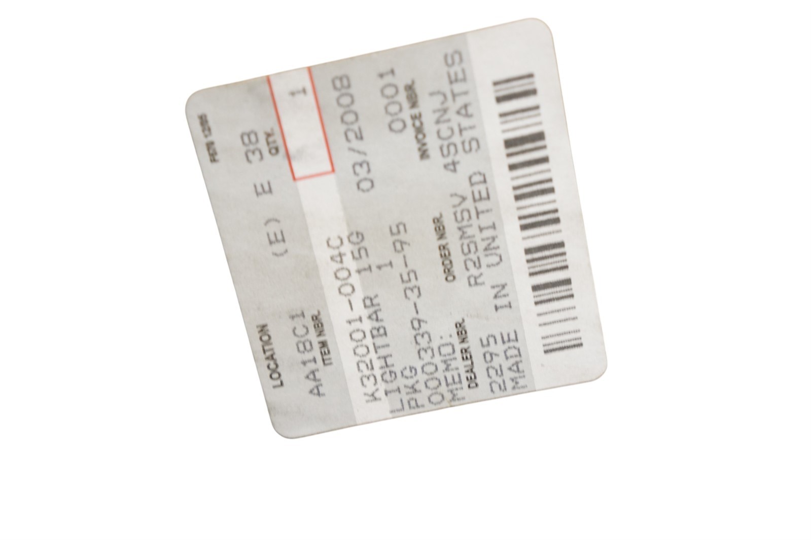 1999-2000 Kawasaki VN1500 Nomad K32001-004C NOS Driving Light Bar *2248A