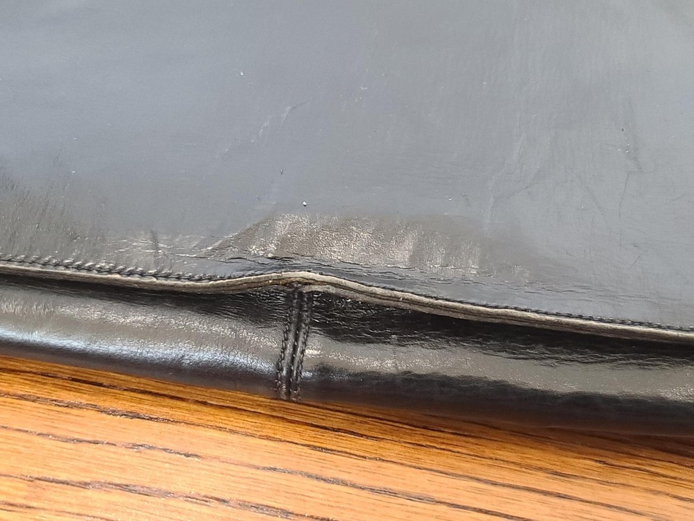 WWII US Navy WAVES Leather Purse Women's Uniform Handbag Original 1940s Named