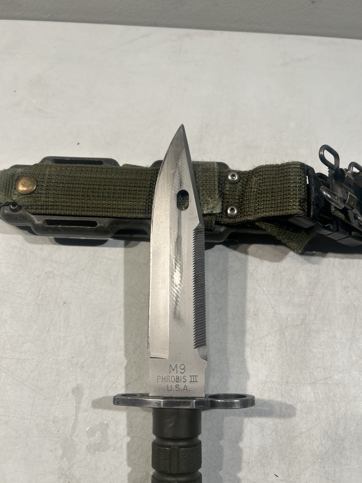 PHROBIS III Military Fixed Blade with Scabbard Case Sheath #40