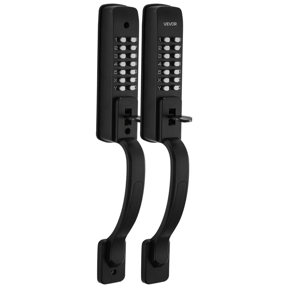 Aluminum Mechanical Keyless Lock, 4-7 Digit Code, Dual-Side Keypad, Auto-Lock