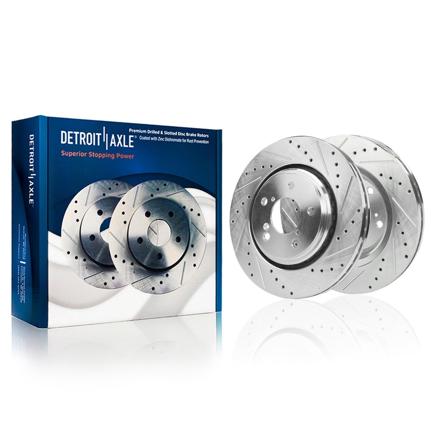 Front Rear Drilled Slotted Disc Brake Rotors for Honda Pilot Ridgeline Passport