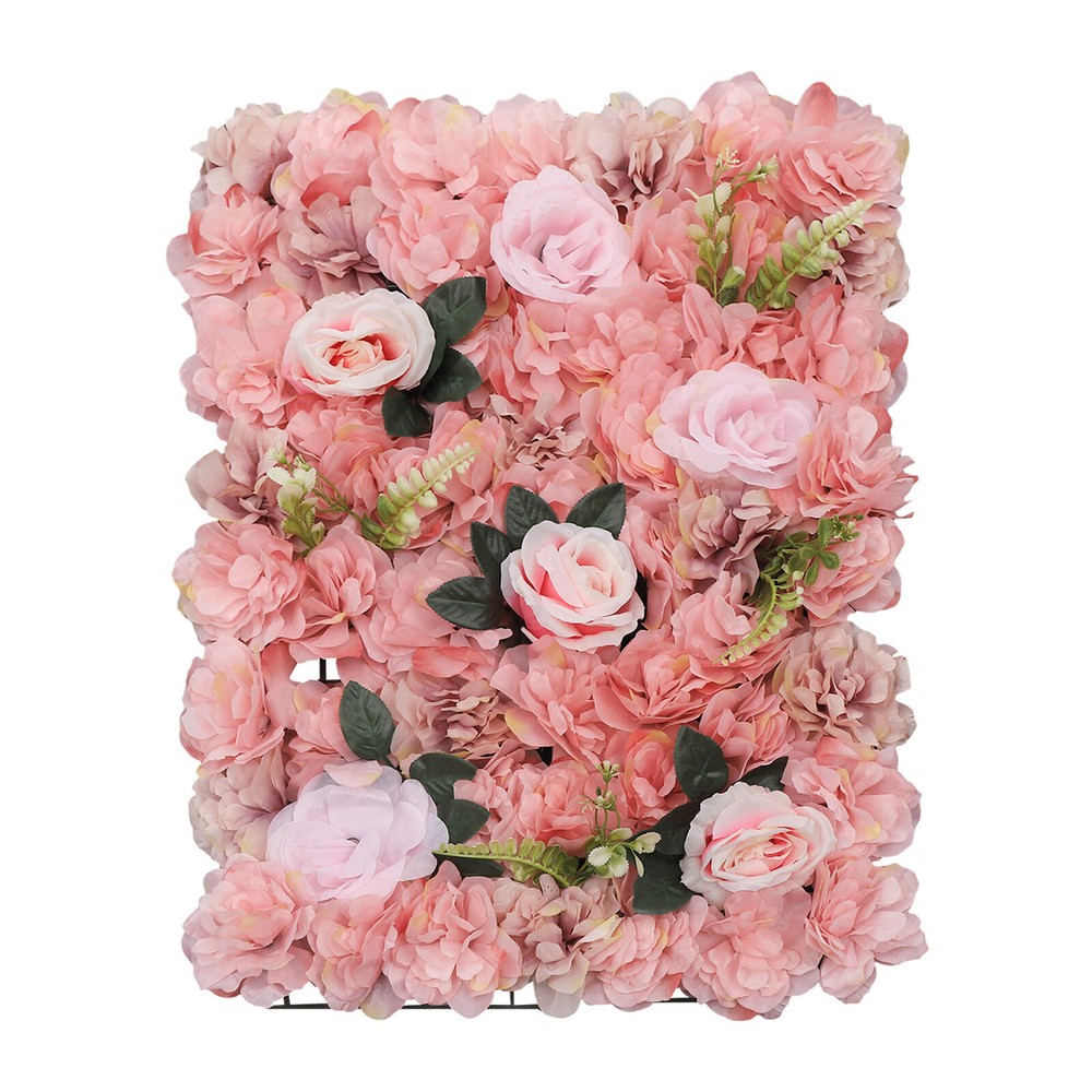 12 Pcs Flower Wall Panel Artificial Rose Flower Wall Panel Wedding Background