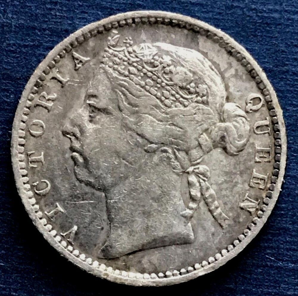 🇲🇾 1900 Straits Settlements 10 cents coin 🇲🇾