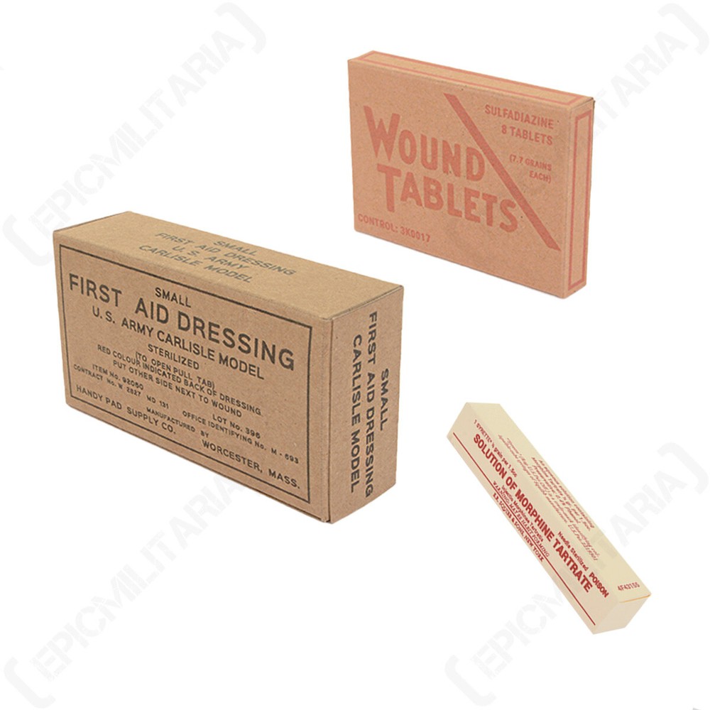 WWII US Parachute Pack First Aid Kit for Re-enactment