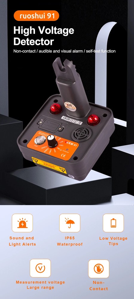 Non-contact High-voltage Electroscope Remote IP65 Rod Cable Detector Test Tool