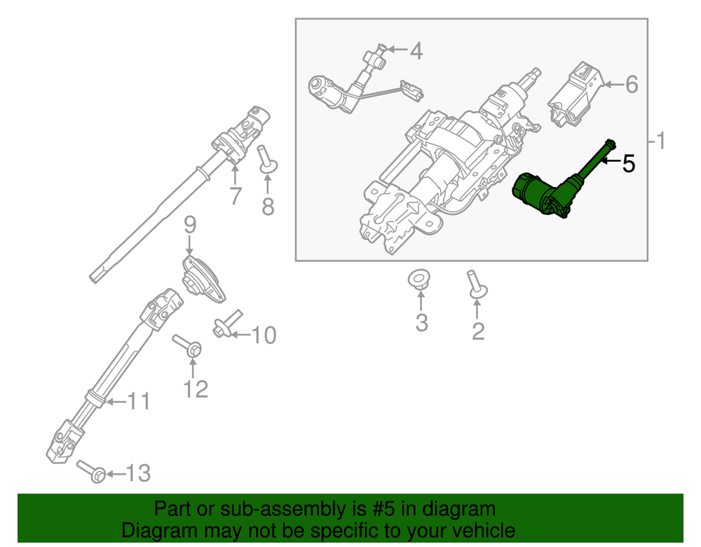 Genuine Ford Steering Column Lock FL3Z3F840D