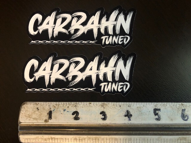 Carbahn Performance Controller 2pc Sticker Set White Black