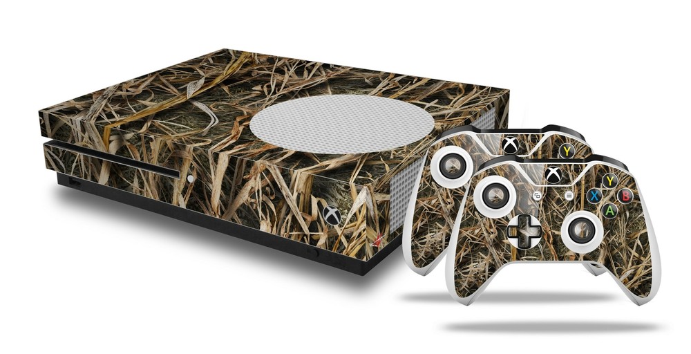 Skin XBOX One S Console Controller WraptorCamo Grassy Marsh Camo